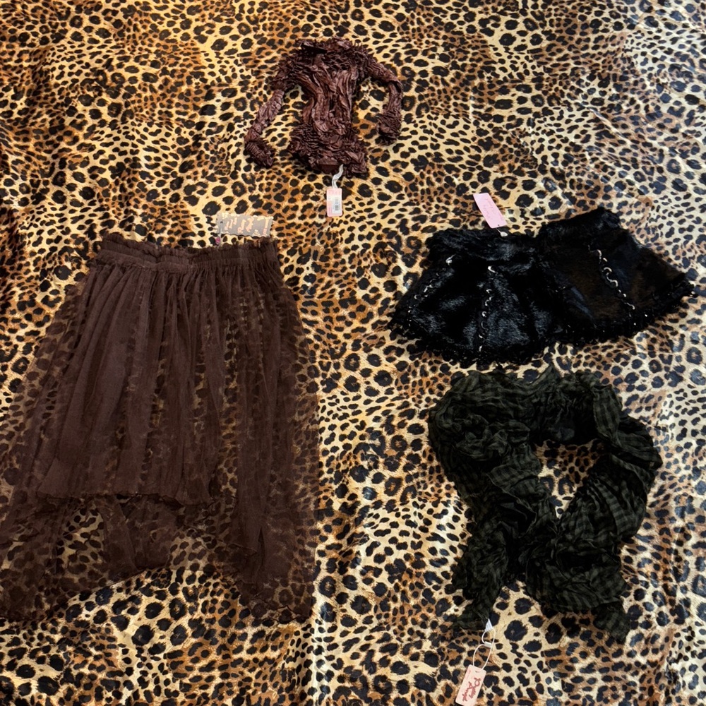 Pretty Angel BUNDLE Whimsygoth fairycore New skirt, blouse, scarf, shrug boho